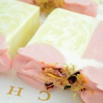 champagne rose soap swirl solid 